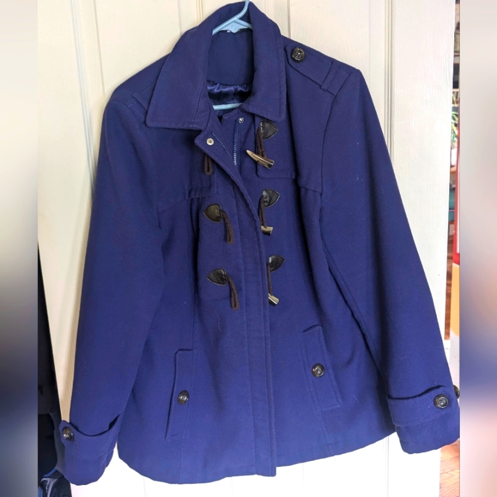 George purple pea coat size XL 16-18